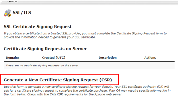 Generate private key from certificate request
